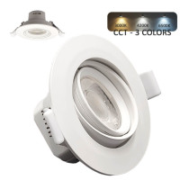 Empotrable LED 7W Circular Blanco - Orientable - CCT Color Seleccionable