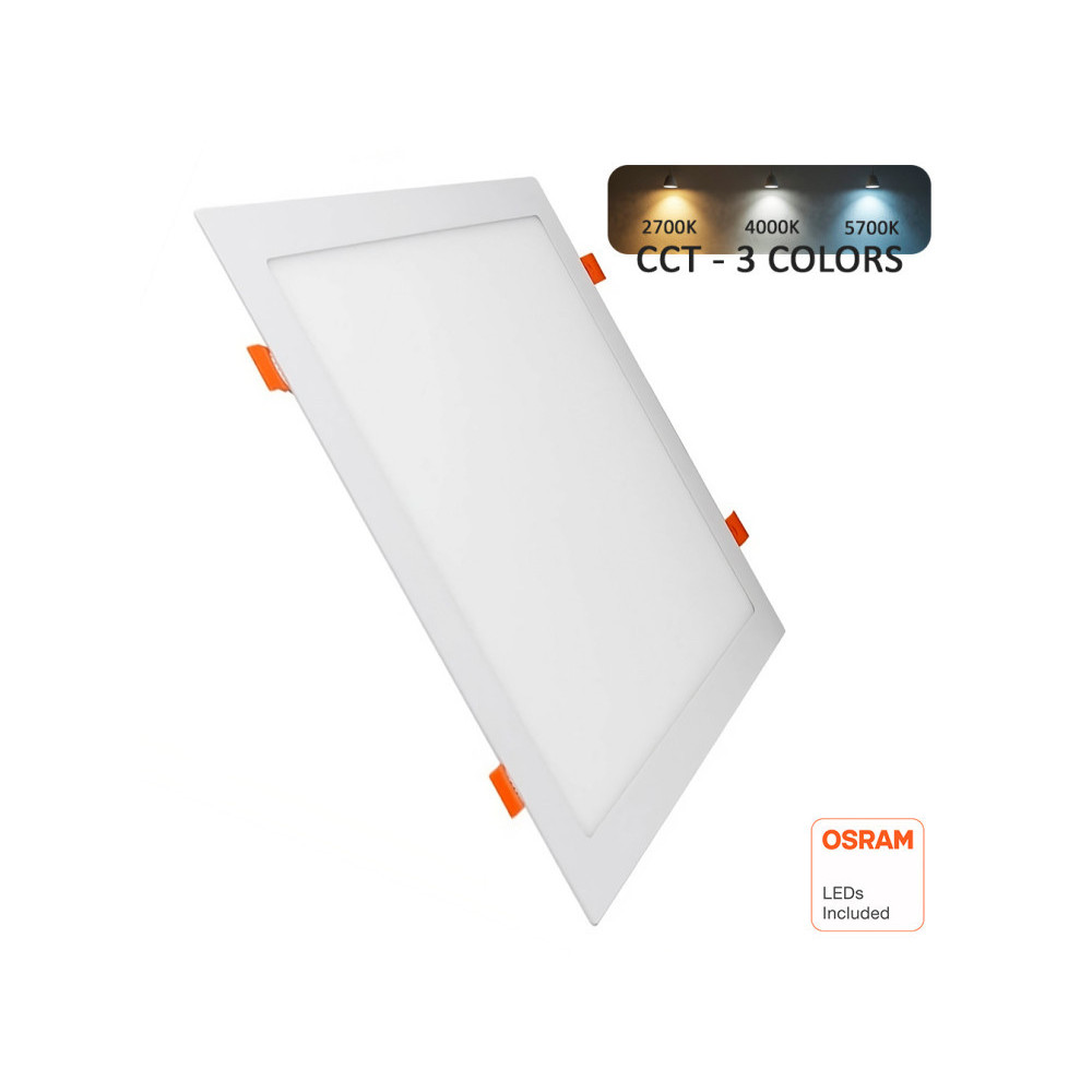 Placa Slim LED Cuadrada 30W - CCT - OSRAM CHIP DURIS E2835