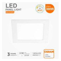 Placa Slim LED Cuadrada 30W - CCT - OSRAM CHIP DURIS E2835