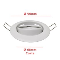 Aro Redondo Orientable para dicroica LED GU10 MR16 - Aluminio