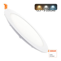 Placa Slim LED Circular 24W - CCT - OSRAM CHIP DURIS E2835