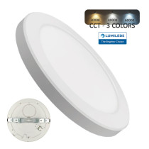 Downlight + Plafón LED - Circular- MOSS BLANCO LUMILEDS - 18W AJUSTABLE - CCT Color Seleccionable