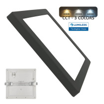 Downlight + Plafón LED - Cuadrado- MOSS NEGRO LUMILEDS - 18W AJUSTABLE - CCT Color Seleccionable