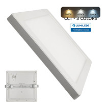 Downlight + Plafón LED - Cuadrado- MOSS BLANCO LUMILEDS - 18W AJUSTABLE - CCT Color Seleccionable