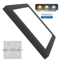 Downlight + Plafón LED - Cuadrado- MOSS NEGRO LUMILEDS - 24W AJUSTABLE - CCT Color Seleccionable