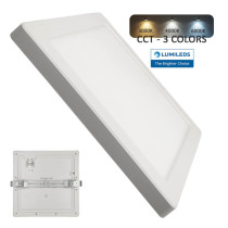 Downlight + Plafón LED - Cuadrado- MOSS BLANCO LUMILEDS - 24W AJUSTABLE - CCT Color Seleccionable