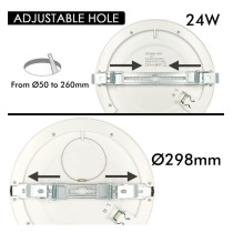 Downlight + Plafón LED - Circular- MOSS Negro LUMILEDS - 24W AJUSTABLE - CCT Color Seleccionable