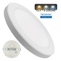 Downlight + Plafón LED - Circular- MOSS BLANCO LUMILEDS - 24W AJUSTABLE - CCT Color Seleccionable