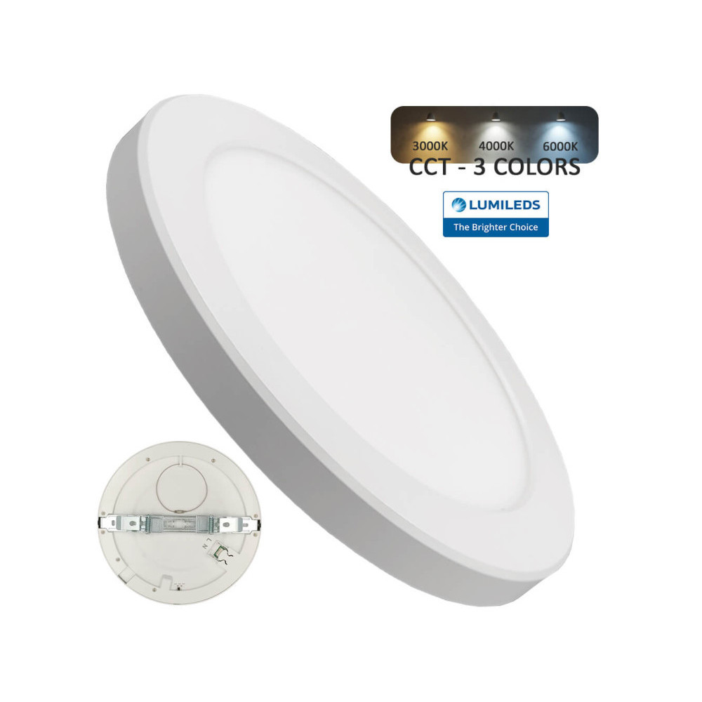 Downlight + Plafón LED - Circular- MOSS BLANCO LUMILEDS - 24W AJUSTABLE - CCT Color Seleccionable