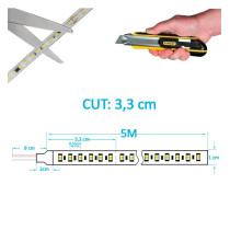 Tira LED 24V | 238xLED/M | 5m | SMD2835 |14000Lm | 20W/M | IP20