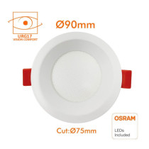 Downlight LED 8W Circular - OSRAM CHIP DURIS E2835 - CCT - UGR17