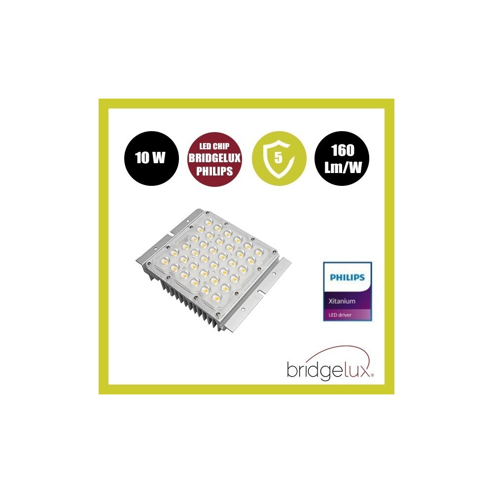 Módulo Optico LED 10W-65W Philips Driver Programable BRIDGELUX Chip SMD5050 8D para Farola