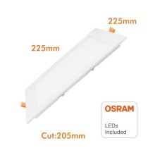 Placa Slim LED Cuadrada 20W OSRAM Chip