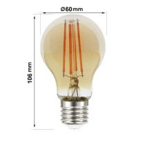 Bombilla LED Filamento 8W E27 A60 - DIMABLE