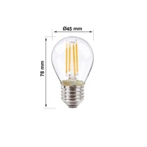 Bombilla LED De Filamento 4W E27 G45 - DIMABLE