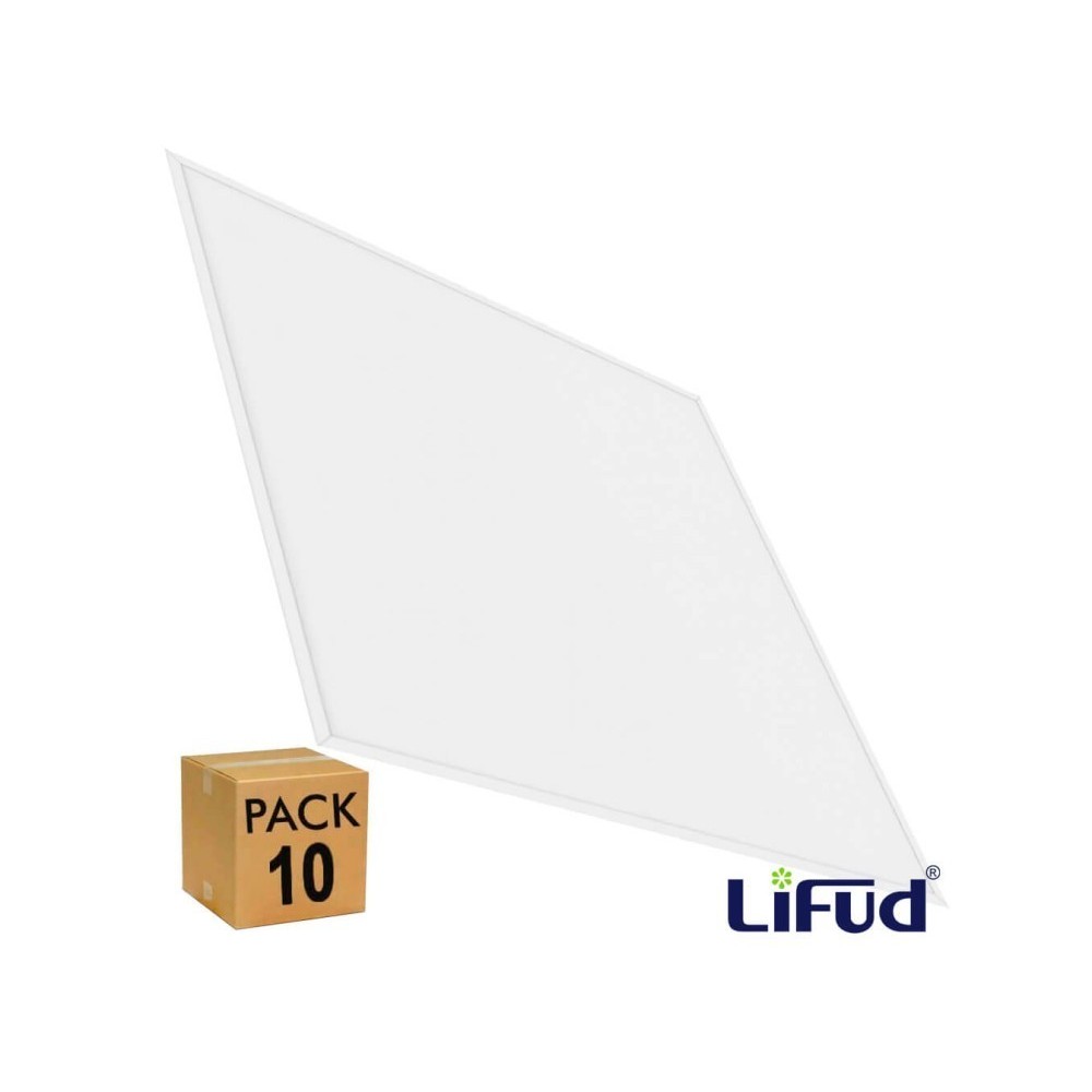 PACK 10 Panel LED 60x60 - SLIM FRAME - 40W Driver Lifud - No Flick