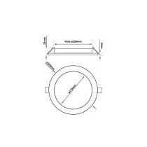 Placa Slim LED Circular 24W - CCT - OSRAM CHIP DURIS E2835