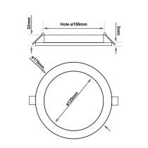 Placa Slim LED Circular 15W - CCT - OSRAM CHIP DURIS E2835