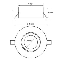 Aro Fijo Estanco Circular GU10-MR16 - IP65 - BLANCO
