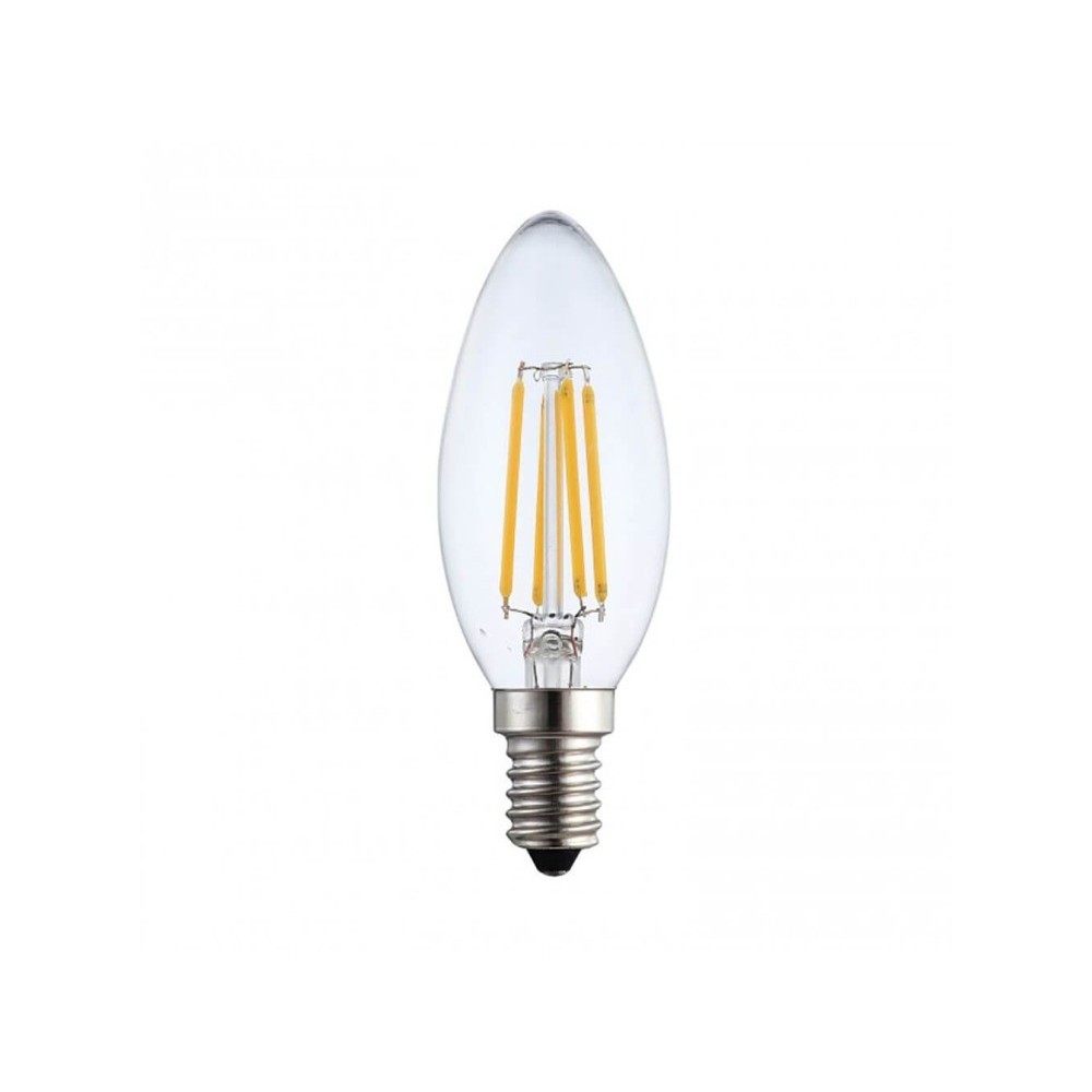 Bombilla LED Filamento Vela 4W E14 C35