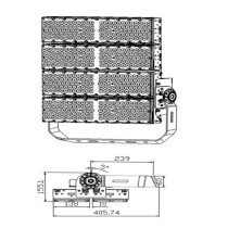 Foco Proyector LED 1200W PHILIPS Xitanium - STADIUM LINE - 150Lm/W - CLASS A 1-10V OPCIONAL DALI