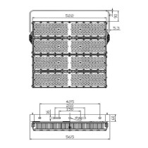 Foco Proyector LED 1200W PHILIPS Xitanium - STADIUM LINE - 150Lm/W - CLASS A 1-10V OPCIONAL DALI