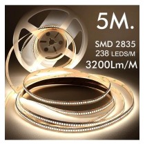 Tira LED 24V | 238xLED/M | 5m | SMD2835 | 3200Lm | 20W/M | IP20