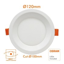 Downlight LED 12W Circular - OSRAM CHIP DURIS E 2835 - CCT - UGR19