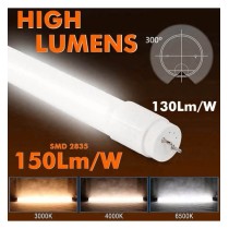 Comprar PACK 10 Tubo LED 20W Cristal 150cm 300º - ALTA LUMINOSIDAD - OSRAM CHIP
