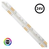 Tira LED 24V RGB COB 15W/m Rollo 5m IP20