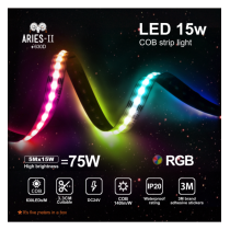 Tira LED 24V RGB COB 15W/m Rollo 5m IP20