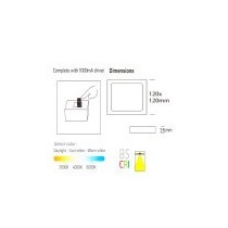 ▷ Comprar Plafón LED 8W Cuadrado Acero Inox - CCT - OSRAM CHIP DURIS E 2835