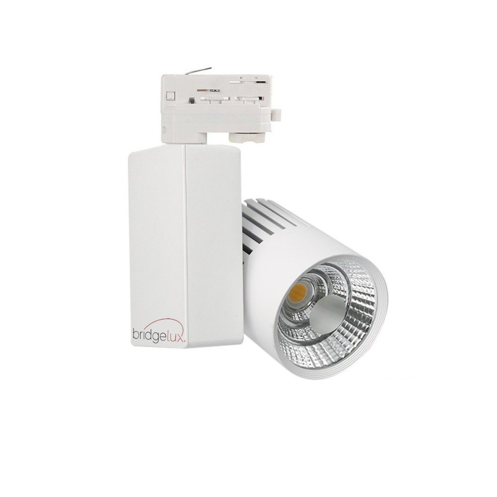 Comprar Foco LED 40W GRAZ Blanco Carril TRIFASICO BRIDGELUX Chip CRI +90