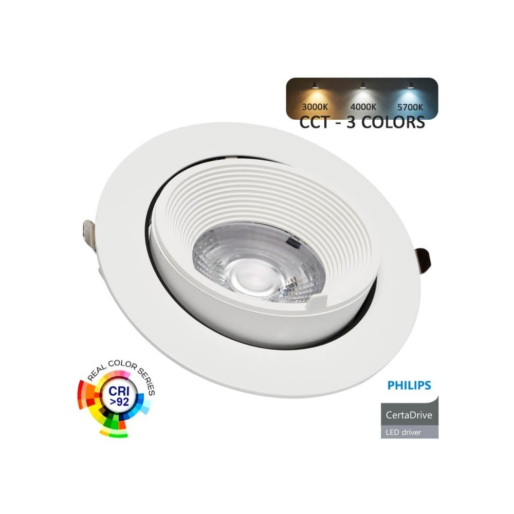 Comprar Foco Empotrable Orientable LED 25W 24º - CCT- Color Seleccionable