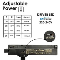 ✔️ Foco LED 40W - 34W NEW MAYA Negro Carril Monofásico - CCT - CRI+92 - UGR13 - HIGH LUMEN