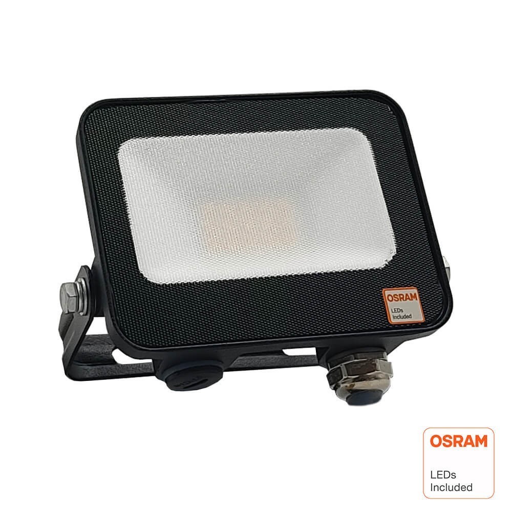 ▷ Foco Proyector Negro 10W 1100Lm Exterior IP65 OSRAM CHIP - ACTION PRO