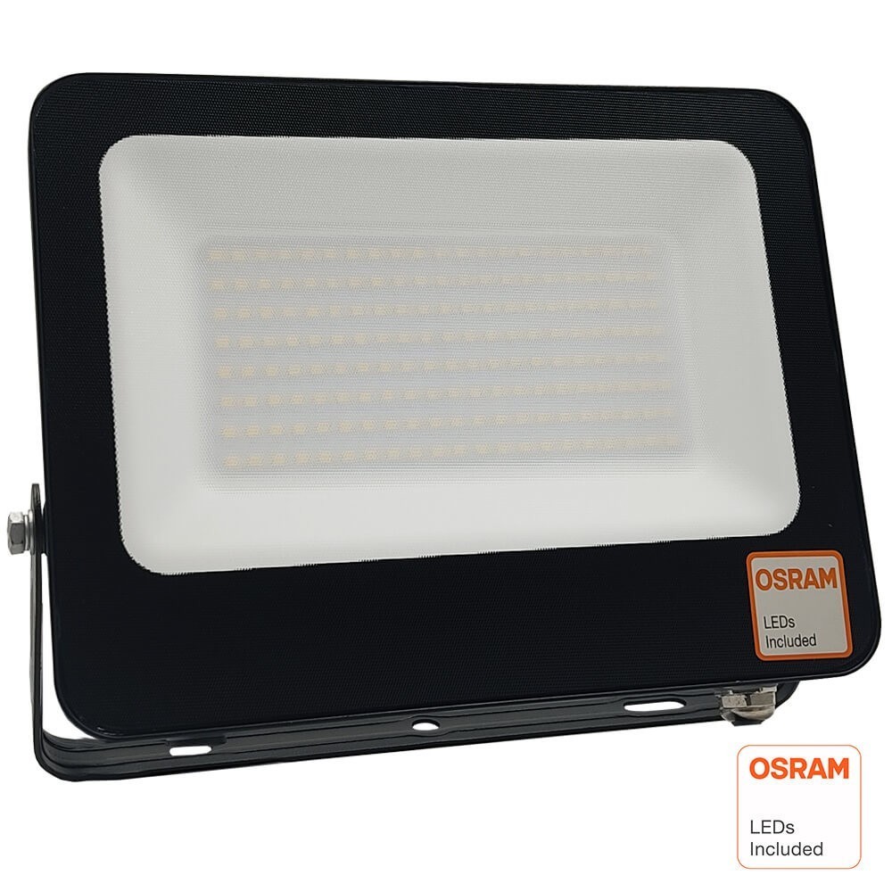 ▷ Foco Proyector Negro 100W 11000Lm Exterior IP65 OSRAM CHIP - ACTION PRO