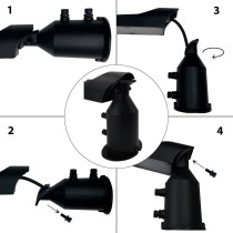 ▷ Farola Led 100W Negra AREA FLEX Orientable OSRAM Chip - Exterior IP65