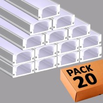 Comprar Perfil Aluminio 2 metros en superficie - U - para Tiras de LED