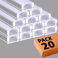 Comprar Perfil Aluminio 2 metros en superficie - U - para Tiras de LED