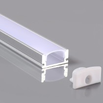 Comprar Perfil Aluminio 2 metros en superficie - U - para Tiras de LED