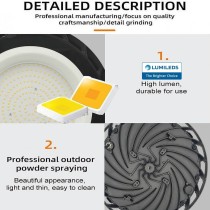 ▷ Campana Industrial LED UFO Multivatio 80W a 200W CHIP LUMILEDS - ERMES