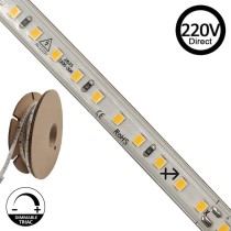✔️ Tira LED Exterior 220V Direct 50M - Varios tonos Blancos