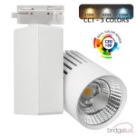 ▷ Foco Carril Monofásico GRAZ 40W CRI+98 | chip Bridgelux | 3CCT