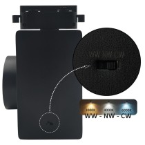 ▷ Comprar Foco Carril Monofásico Negro 40W GRAZ | Luz 3CCT CRI+92