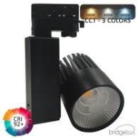 ▷ Comprar Foco Carril Trifásico Negro 40W GRAZ | Luz 3CCT CRI+92