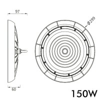▷ Campana LED UFO TITAN 150W NEW TITAN 3CCT | Iluminación Industrial