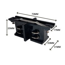 Unión RECTA en "I" de carril TRIFÁSICO