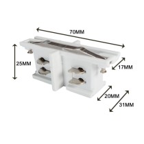 Unión RECTA en "I" de carril TRIFÁSICO