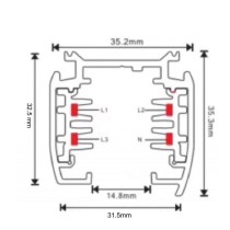 Comprar Carril TRIFASICO de 2 metros Blanco